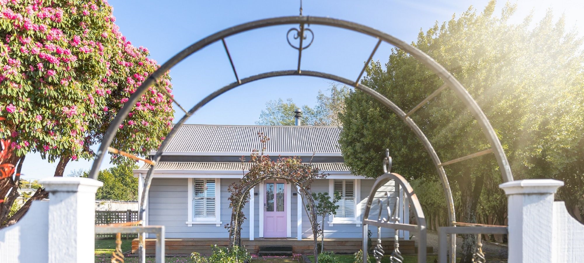 Arches leading to a house